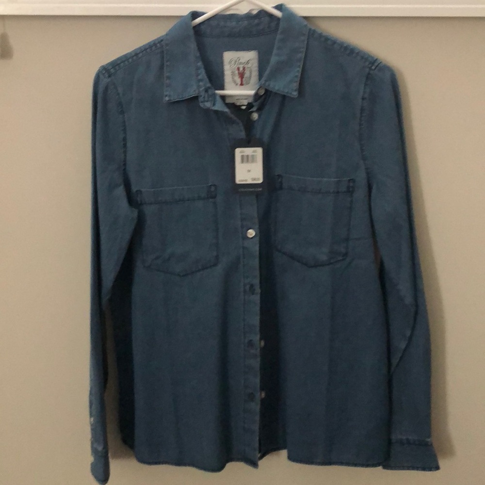 NWT Cole Haan chambray shirt Medium